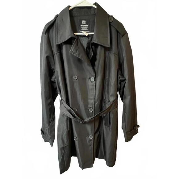 Wantdo Classic Black  Trench Coat – Water-Resistant & Belted – Size XXL - Picture 2 of 4